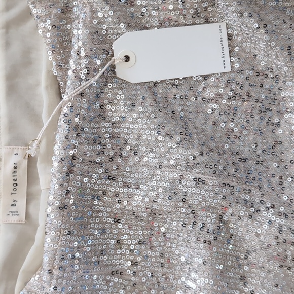 By Together sequin high waist flare pants NWT - Picture 3 of 5